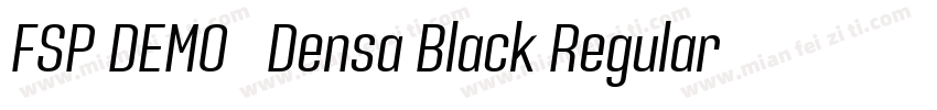 FSP DEMO   Densa Black Regular字体转换